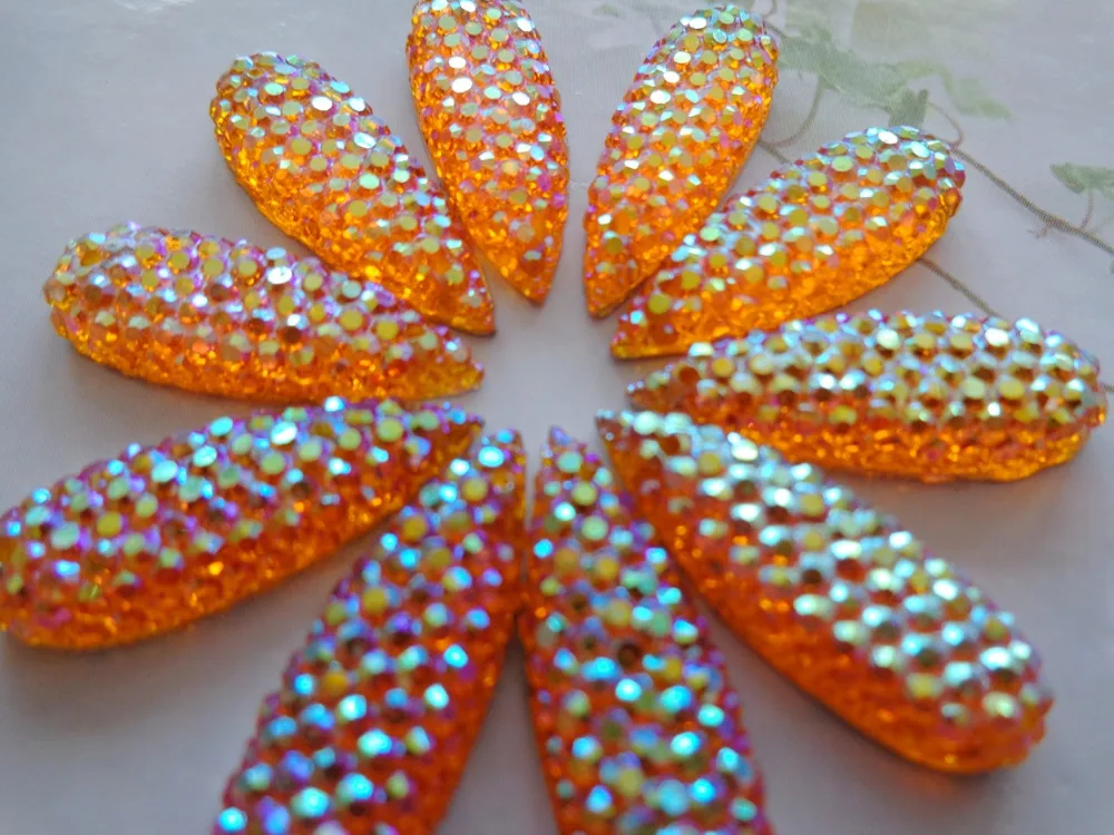 Ослепительные Золотые камни AB цвета пришивные стразы с плоской задней стороной в