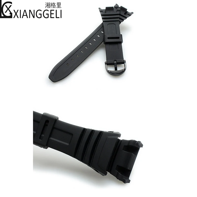 Watch Accessories Silicone Strap for Casio casio Rubber W-96H Electronic Black Men's Sport Waterproof | Наручные часы