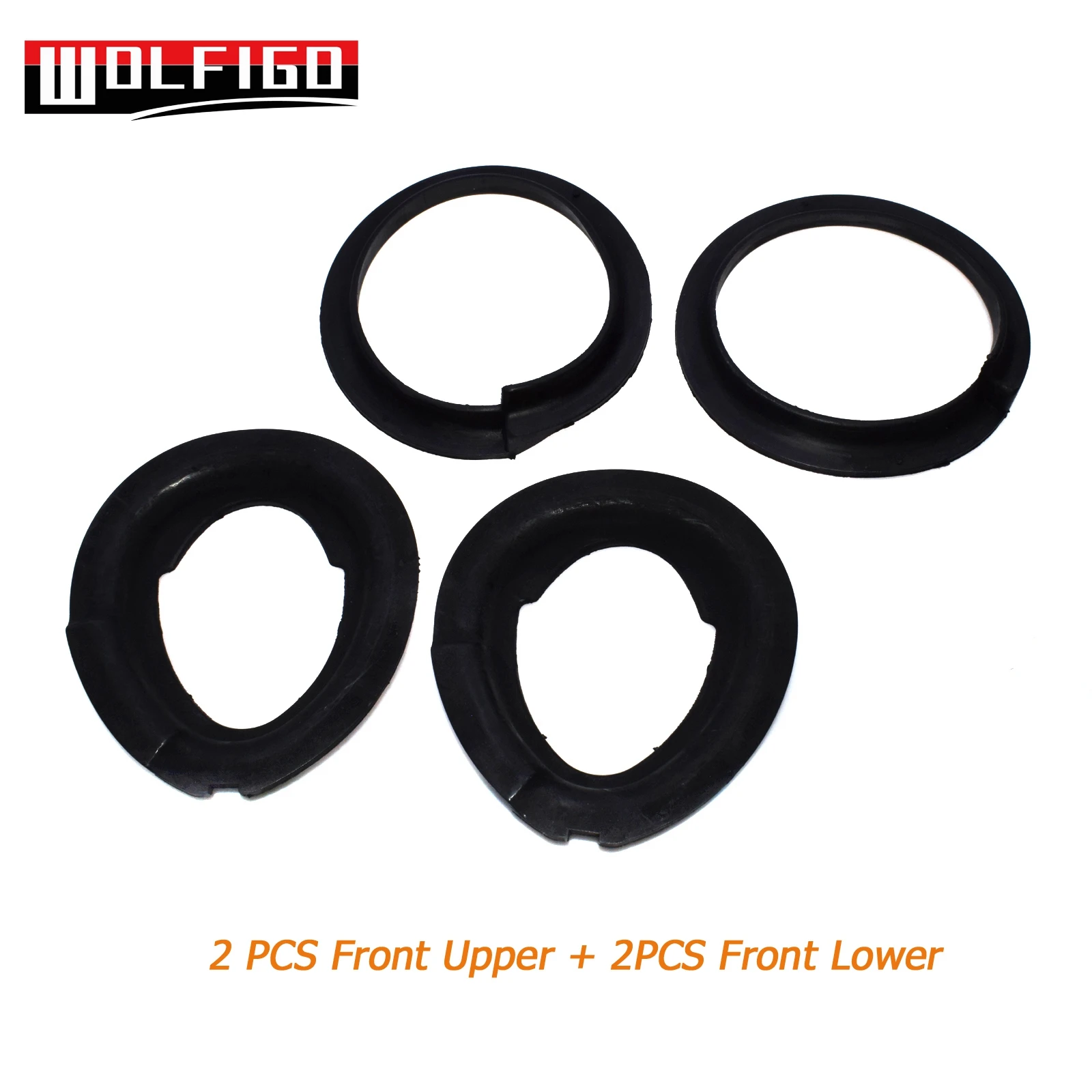 Front Upper Lower x4 WOLFIGO 1 шт./2 шт./4 шт. пружинная накладка Передняя верхняя Передняя Нижняя подвеска пружинный изолятор для E39 E46 E85 31331096664,31331091867 - Цвет: Front Upper Lower x4
