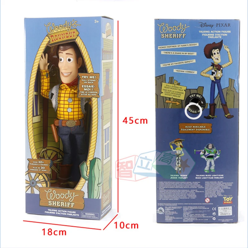Disney Juguete История игрушек 3 говорящая кукла Вуди Джесси ПВХ Фигурки Модель детские игрушки и хобби для детей подарок 40 см A01
