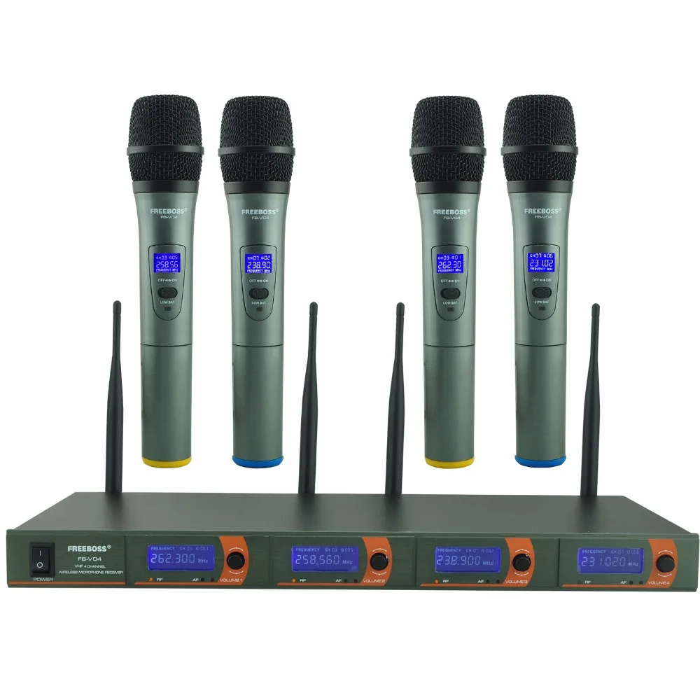 FREEBOSS FB V04 профессиональные микрофоны VHF KTV вечерние 4 Ручной беспроводной микрофон
