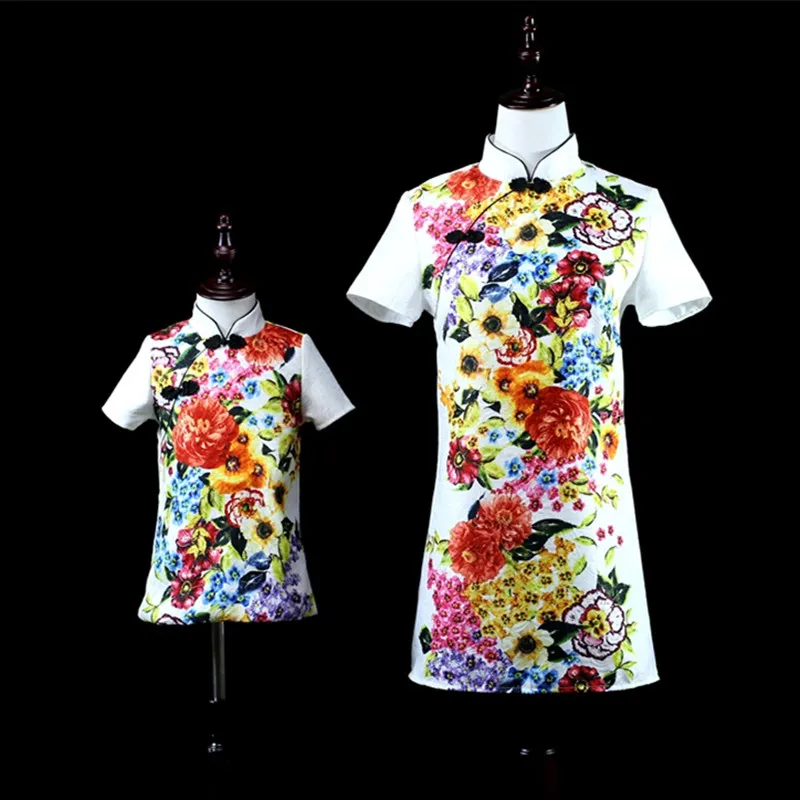 Брендовая детская прямая трапециевидная семейная одежда китайское улучшенное