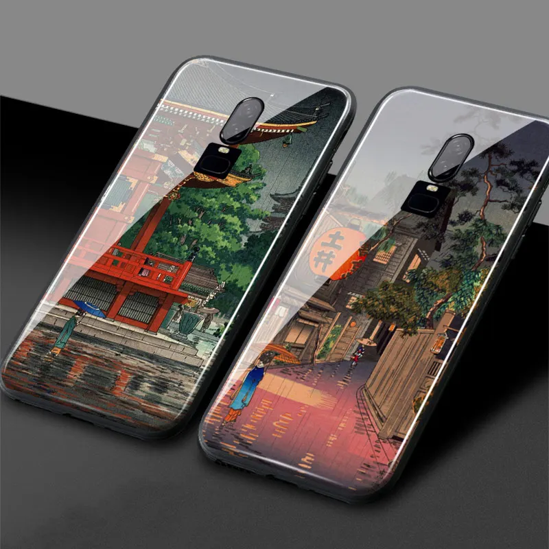 Ukiyo e мягкий силиконовый чехол в японском стиле из закаленного стекла для