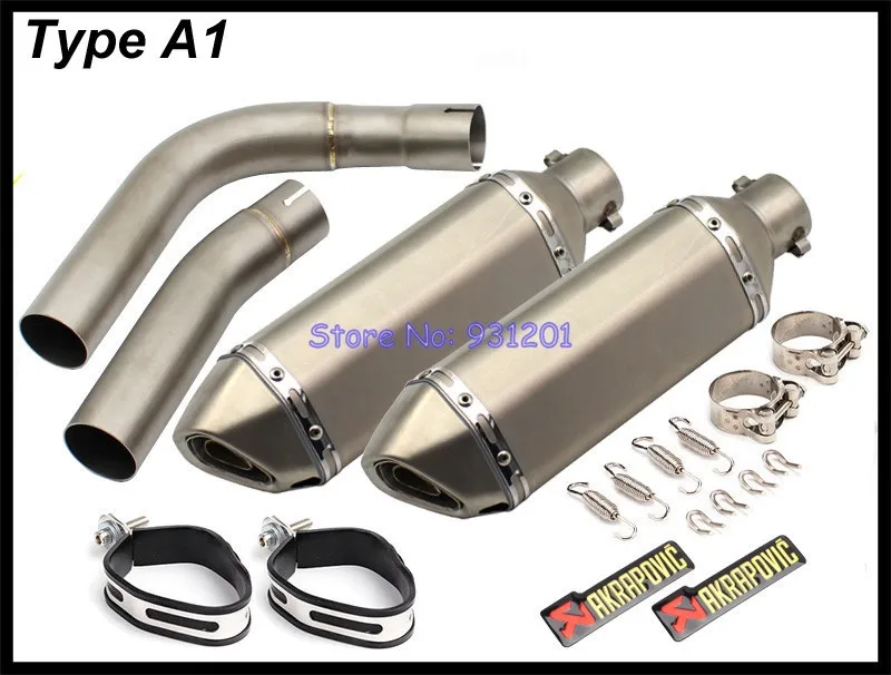 R1 выхлопная система Akrapovic глушитель выхлопной трубы Escape Moto rcycle средняя труба слипоны для Yamaha R1 YZF-R1 2009 - Цвет: Type A1