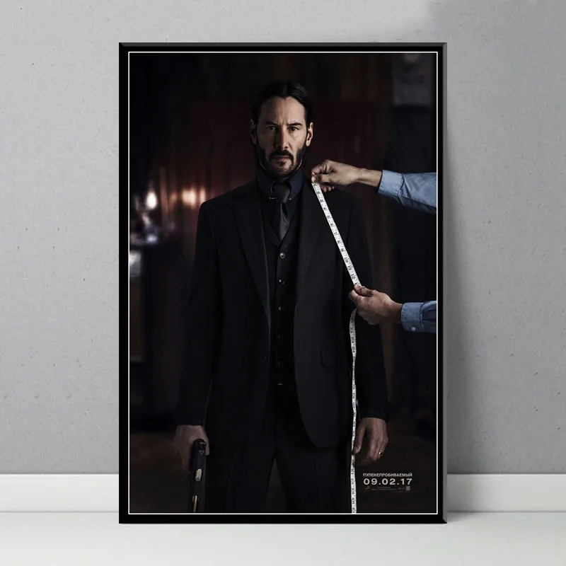 P279 Джон уик горячий фильм серии Keanu Ривз художественная живопись Шелковый Холст