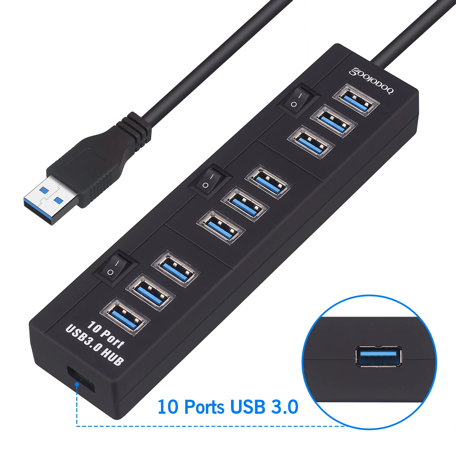 10 портовый USB концентратор 3 0 5 В 2 А адаптер питания зарядное устройство с