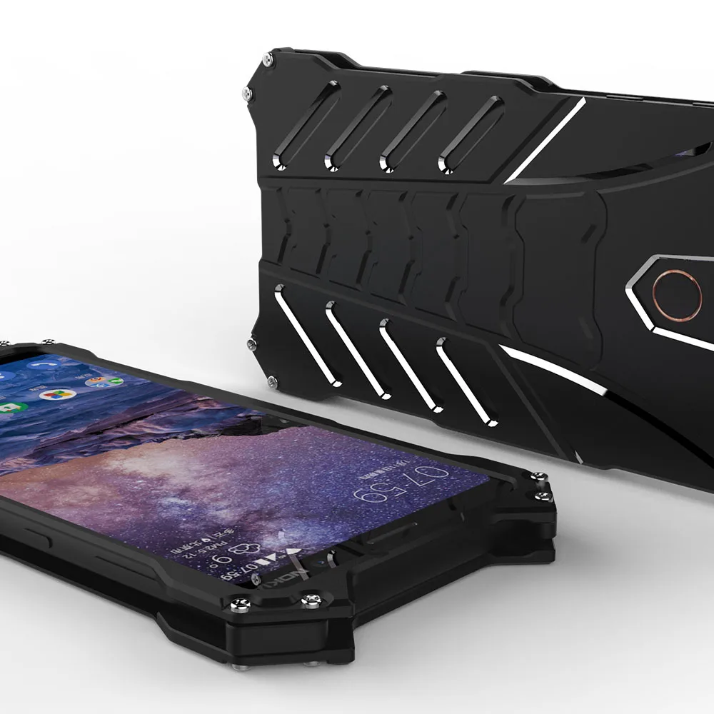 Новинка 2018 чехол для Nokia 7 Plus роскошный 3D Жесткий металлический алюминиевый