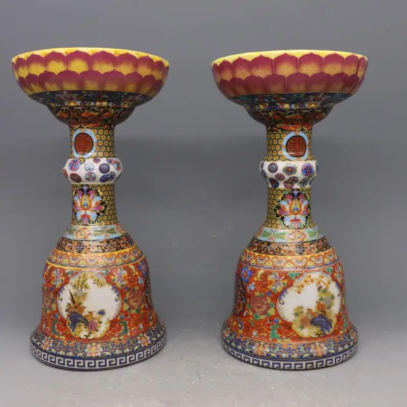 Эмалированный подсвечник Jingdezhen Qing Yong Zheng старые антикварные фарфоровые