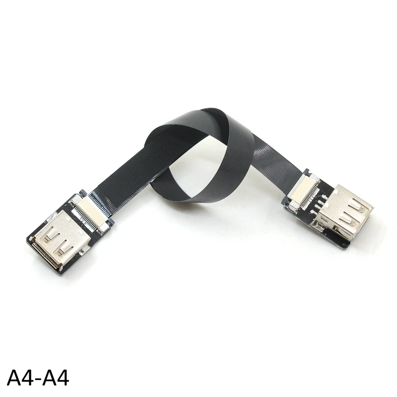 A4-A4 FPV монитор Стандартный usb type-C Супер Плоский гибкий FPC зарядный кабель USB 2,0 Женский USB-C Micro USB ленточный OTG кабель AV выход - Цвет: A4-A4