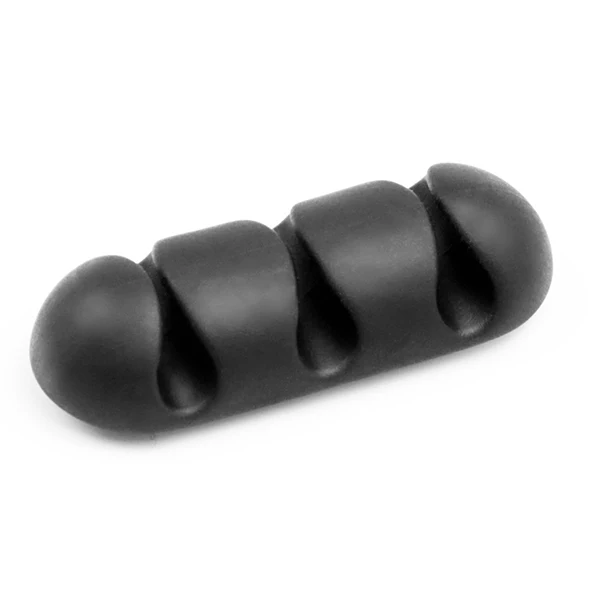 3Holes Black ACCEZZ устройства для сматывания шнуров, кабели для наушников, органайзер, настольный провод, кремниевое хранилище для телефона, зарядное устройство, держатель шнура, зажимы, 3 и 7 слотов, полоса - Цвет: 3Holes Black