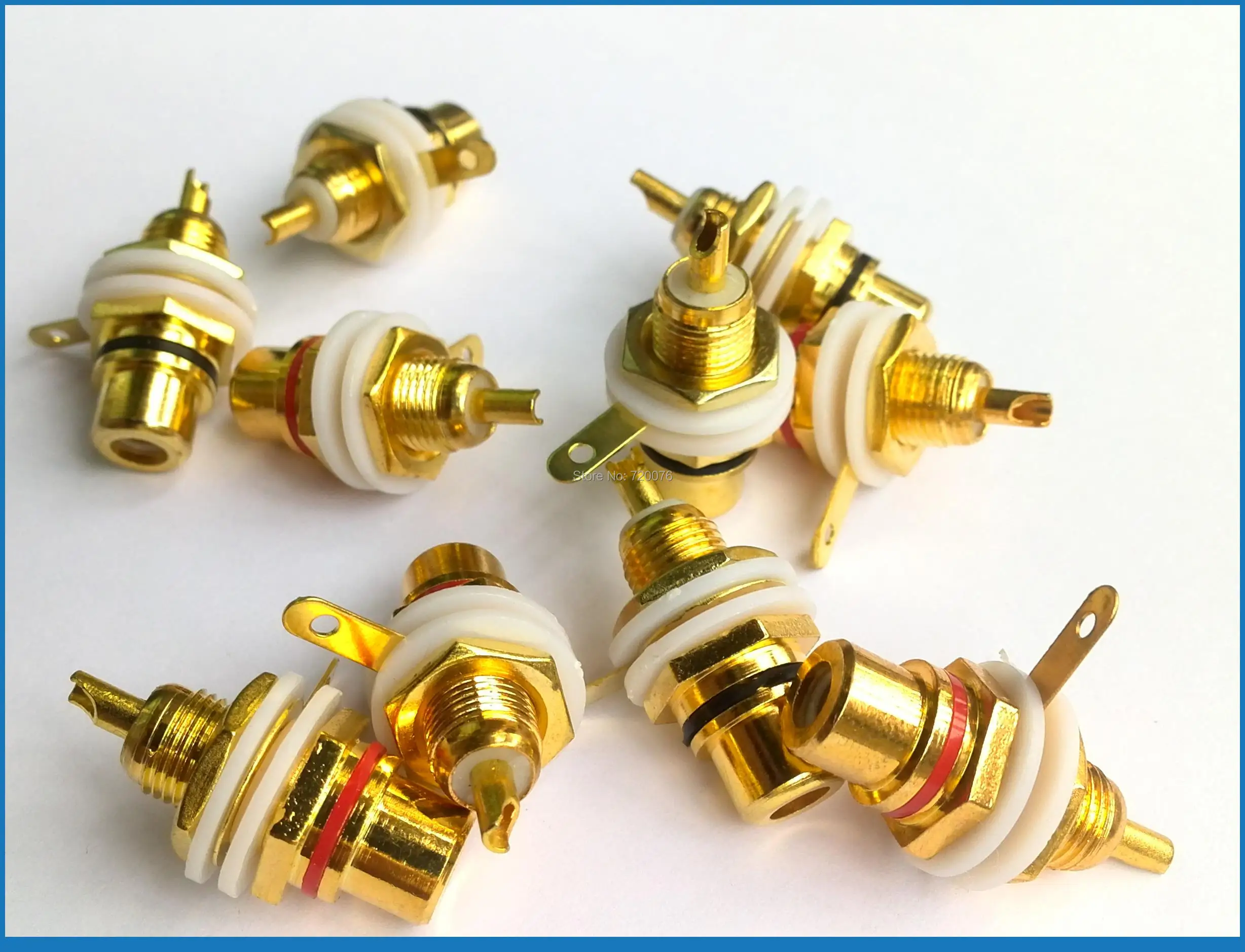 10 шт./лот Золотой гнездовой переходник RCA|plug socket connector|plug adapter connectorplug connector |
