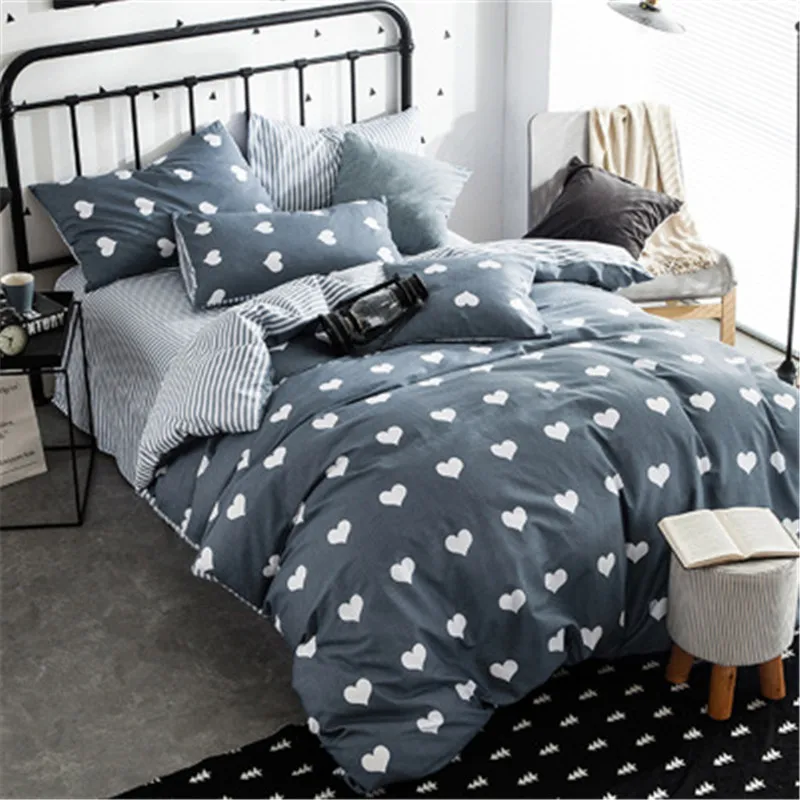 

Cotton Print Twill Youth Series Boy and Girl Bedding Sets 4pcs, Sheets, Bed Covers, Pillow Covers Size 200 X 230 Cm