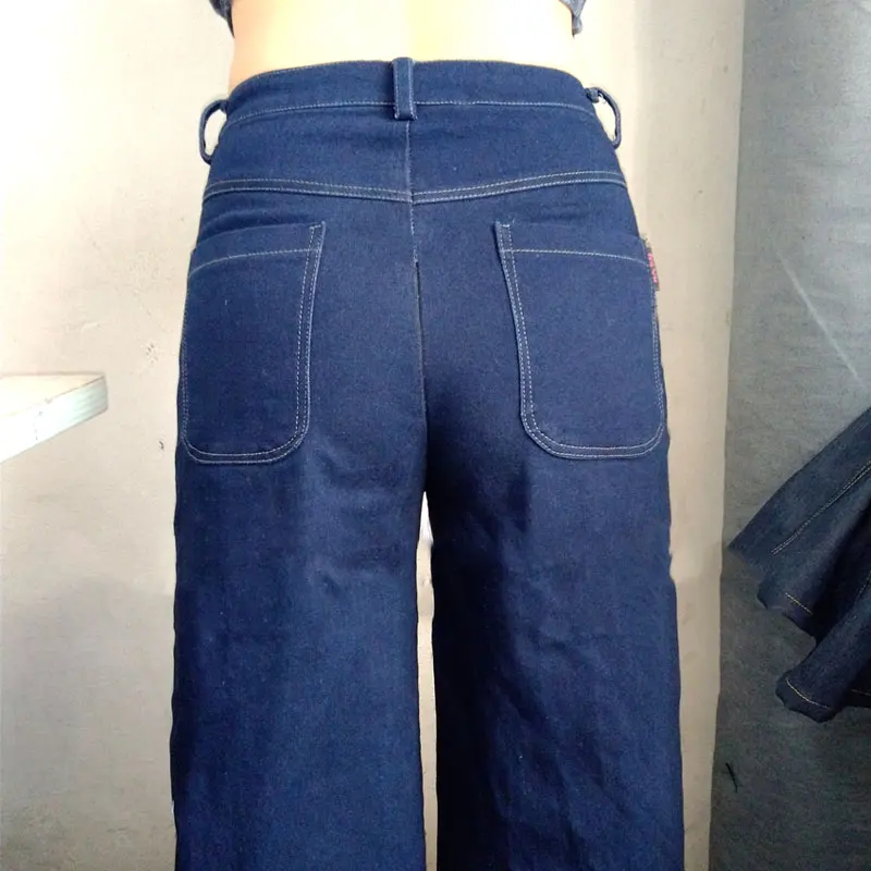 

Sexy Women Fashion Zipper Open Crotch Jeans Vintage Wide Leg Jeans Loose Water Washed High Waist Denim Pants Plus Size F89