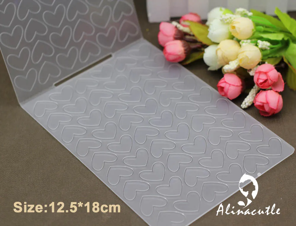 12,5*18 см Пластиковый с тиснением папка Alinacraft Сердце DIY альбом для скрапбукинга карта украшение Бумага Ремесло фоновая папка