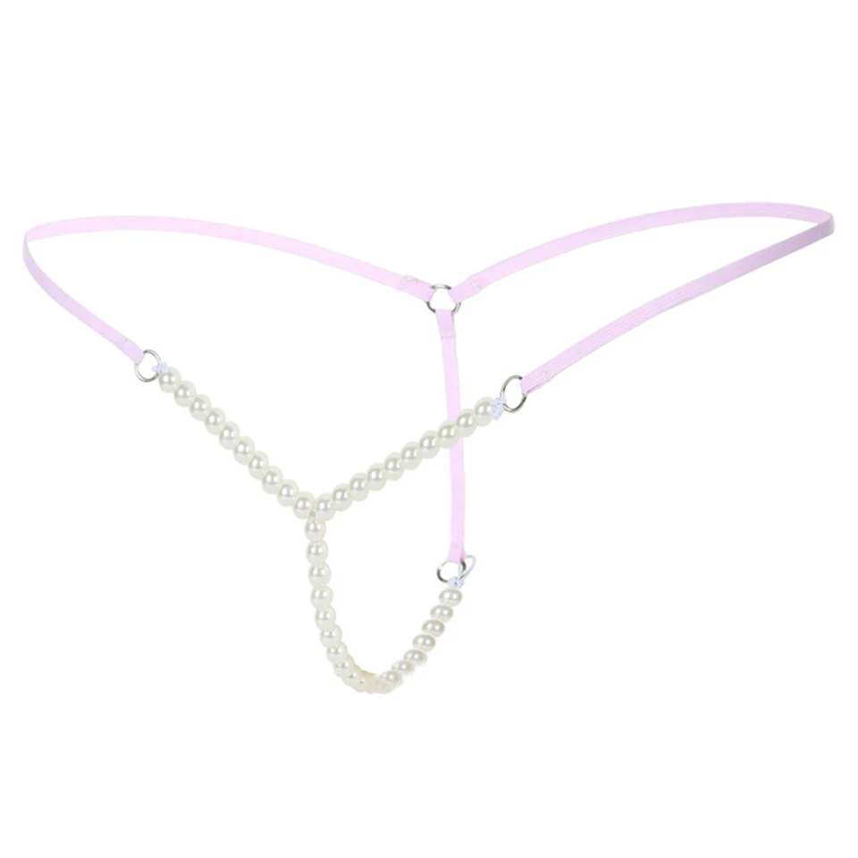 Сексуальные женские стринги и Нижнее белье с жемчугом G String Crotchless PantiesThong трусы