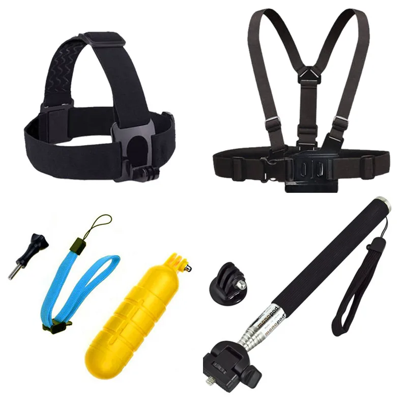 Комплект аксессуаров для шлема нагрудный ремень крепление на голову монопод Gopro