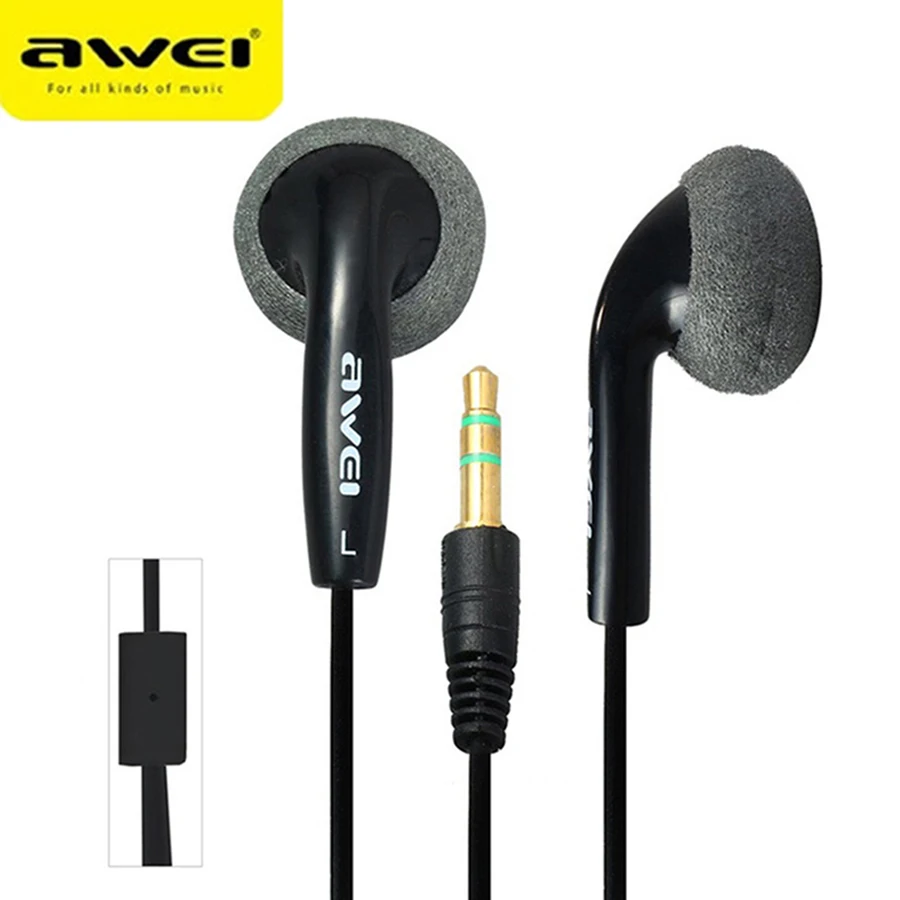 Проводные Наушники Awei для занятий спортом и пробежек мини наушники iPhone вкладыши