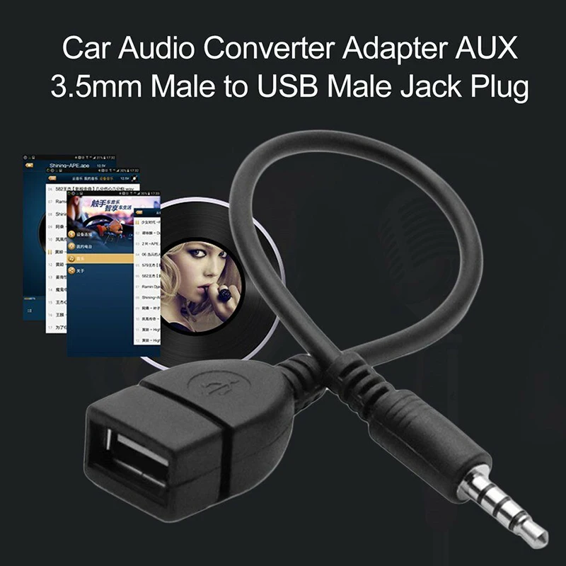 1 шт. USB мама до 3 5 мм аудио AUX разъем к 2 0 кабель конвертер адаптер для большинства