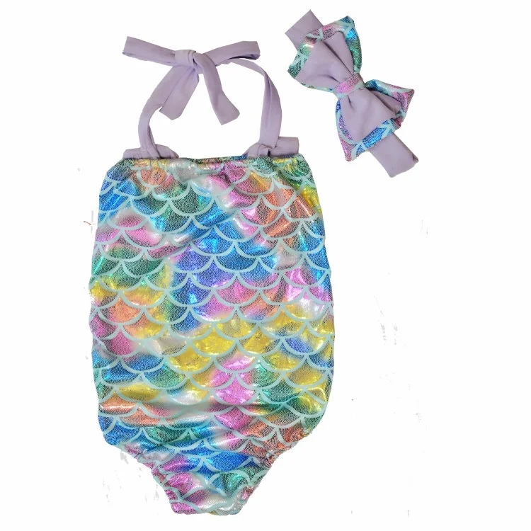 Купальный костюм для девочек 2 7 лет летние цельные костюмы разных цветов с бантом