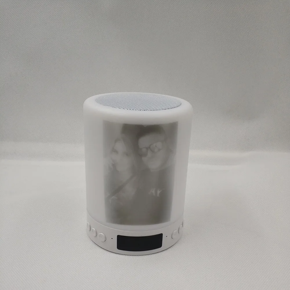 HZFCEW цветной Ночной светильник на заказ, умный портативный беспроводной bluetooth-динамик с сенсорным управлением, светодиодный прикроватный светильник FR375