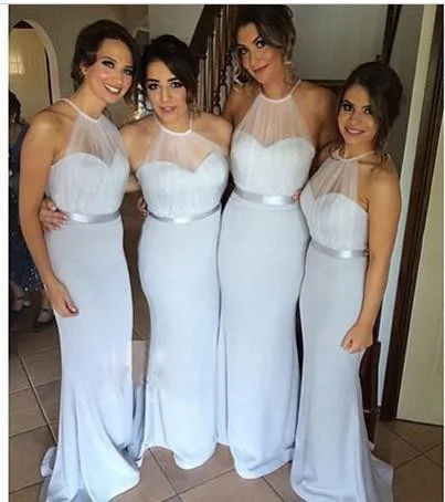 Блестящее платье с лямкой на шее коллекция 2016 года Длина до пола длинное