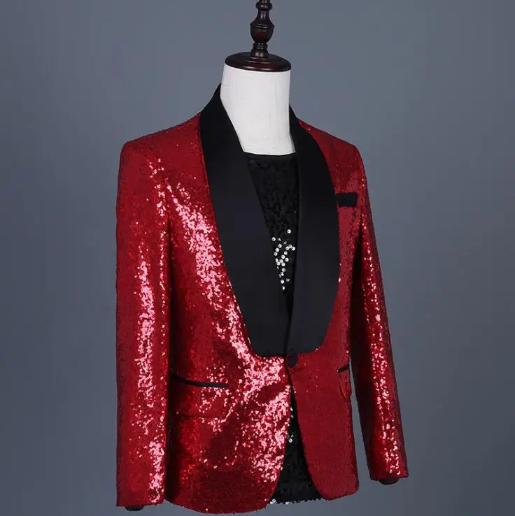 

singers red sequins blazer men suits designs jacket mens stage costumes clothes dance star style dress punk rock masculino homme