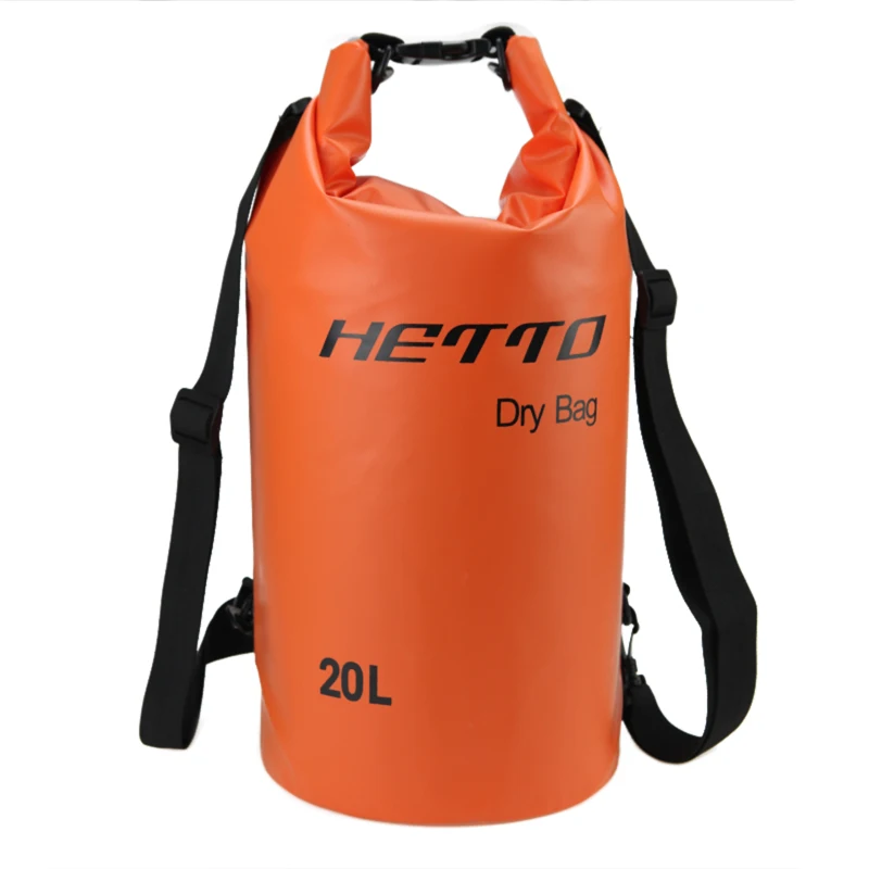 orange-20L Hetto портативная Водонепроницаемая уличная сумка, сухая сумка для хранения 10л 20л, походная сумка для плавания, Ультралегкая уличная сумка для рыбалки - Цвет: orange-20L