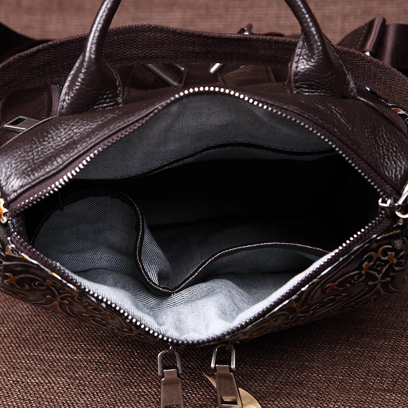 Женский рюкзак из натуральной кожи школьная сумка на плечо ранец роскошный для