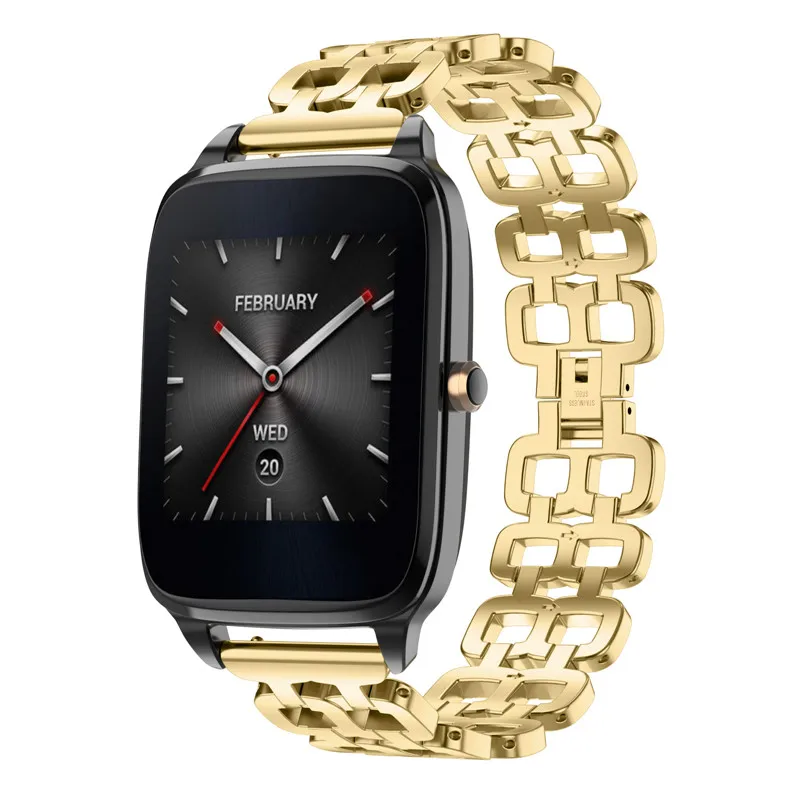 Браслет с цепочкой из нержавеющей стали для Asus ZenWatch2 ремешок смарт часов Huami Amazfit 2