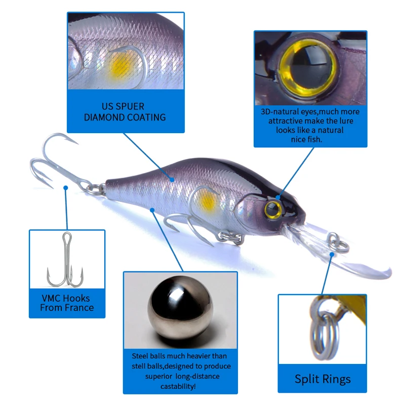 EVERCATCH новинка Jerkbait профессиональная магнитная система дальнего литья 7 см 10 5 г