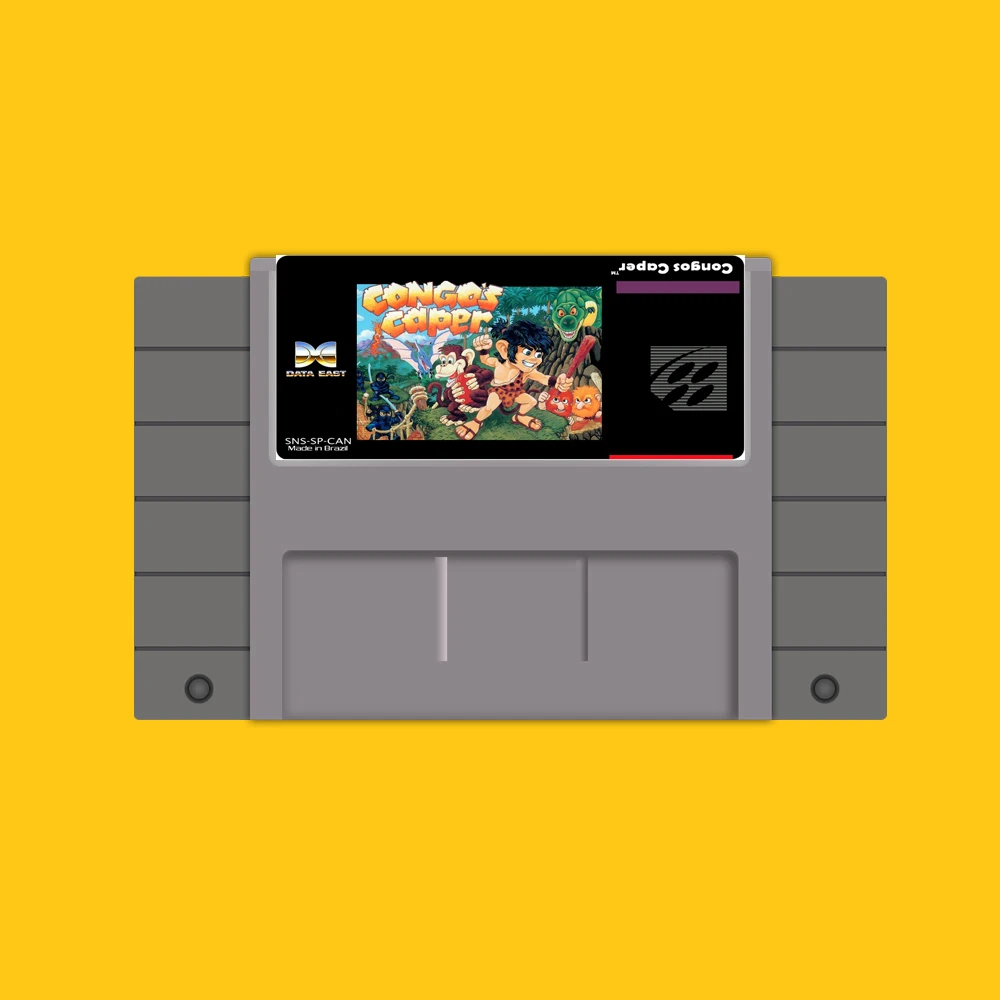 

16-битная большая серая игровая карта Congos caper для игроков в США NTSC