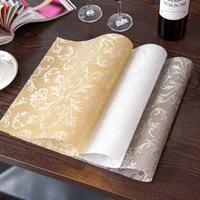 4pcsset placemat fashion pvc square dining table placemats coasters waterproof table cloth pad slip resistant pad