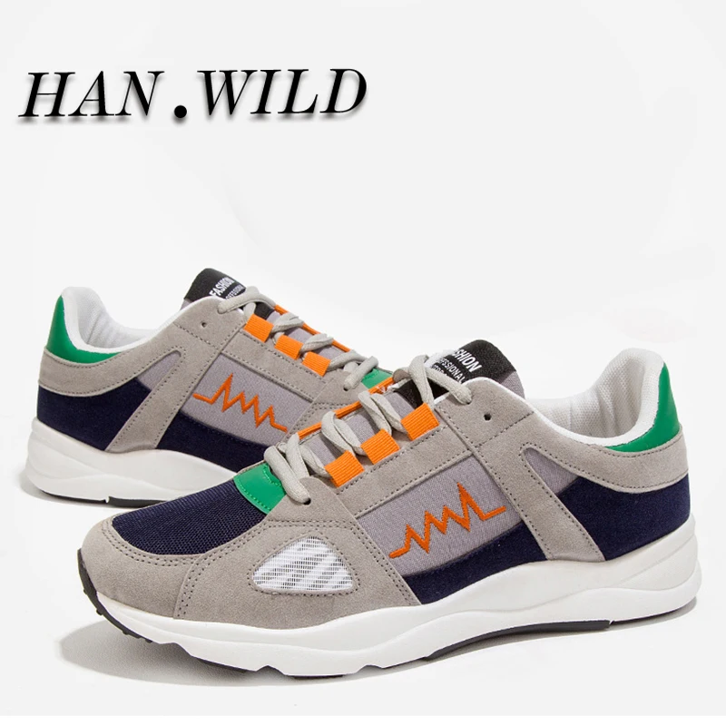 HANWILD Brand Men Running Shoes Spring and Autumn Breatable Sport Comfortable Sneakers Net Athletic of 2017 New | Спорт и