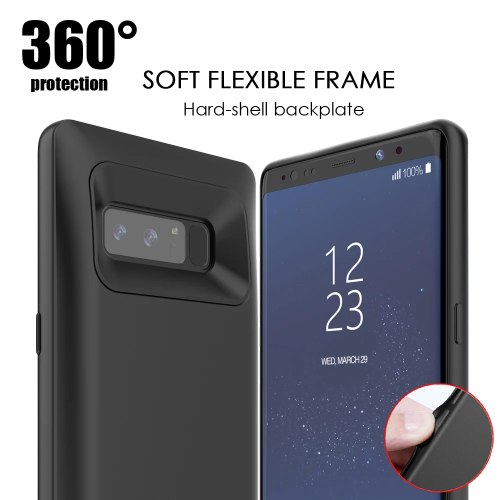 5500 мАч чехол-аккумулятор для samsung Galaxy Note 8 портативный Банк питания зарядное