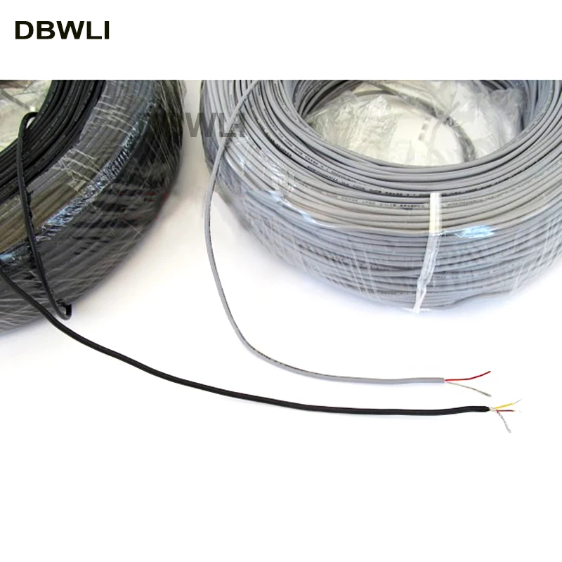 2 3 4 ядра экранированный провод UL 2547 26AWG 5 метров 16,4 футов 2,1 канальный аудио кабель сигнала щит провод для усилителя, черный серый