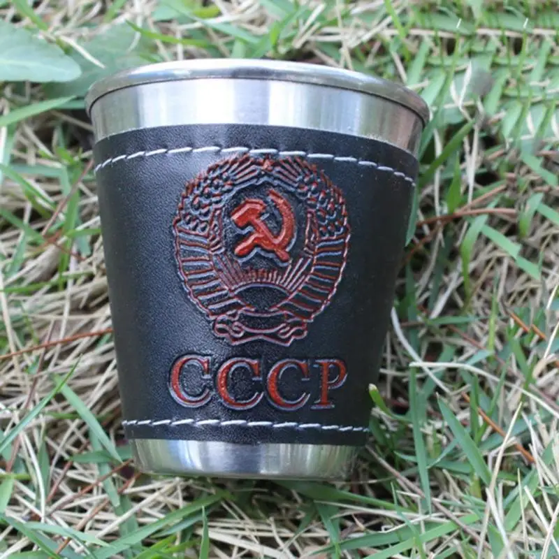 8 унц. Нержавеющая сталь алкоголь фляги искусственная кожа виски бутылки вина Воронка чашка для бутылок наборы Cccp гравировка алкоголь контейнер