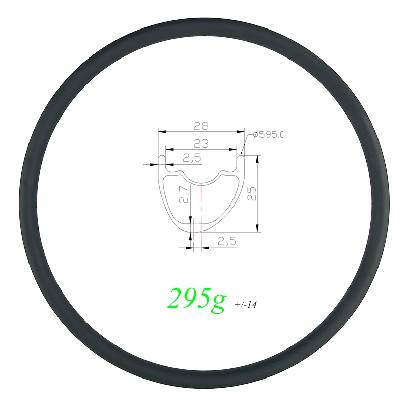 295g 650B MTB XC 28 мм ассиметричный дорожный горный велосипед UD 3K 12K матовый глянцевый 24H