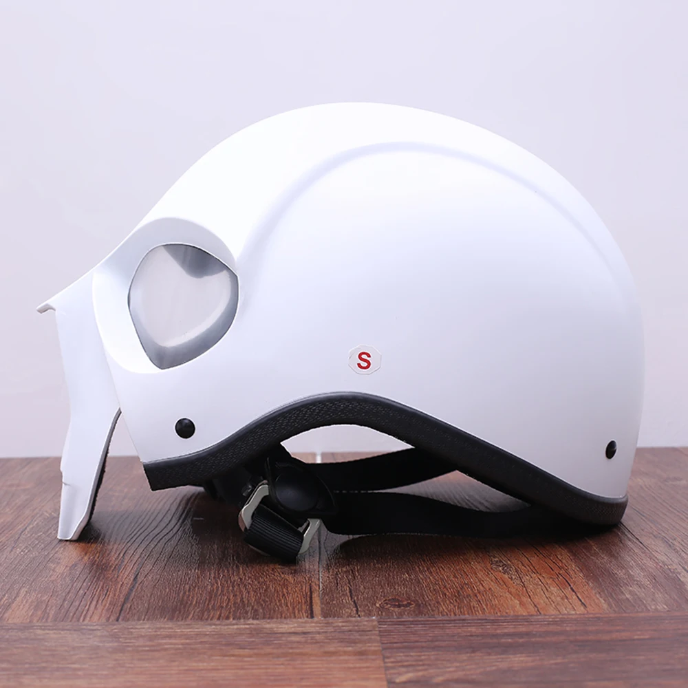 Matte White AMZ мотоциклетный шлем Ужас Череп Винтажный мото Ретро моделирование крушение шлем мотоцикл половина лица шлем для мотоцикла - Цвет: Matte White
