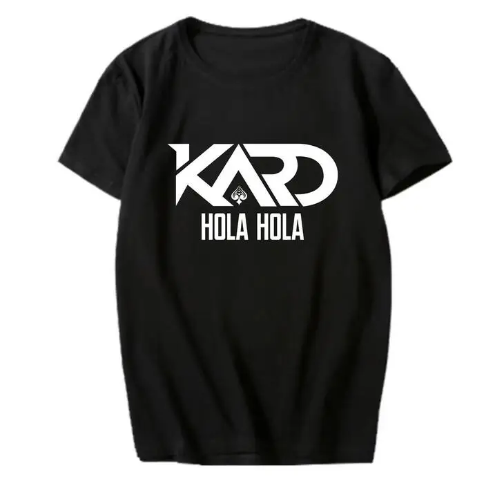 Kpop/Летняя стильная футболка с принтом kard k. a. r. d hola одноименная круглым вырезом