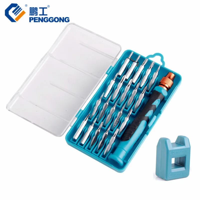 PENGGONG мини отвертка Набор бит магнетизатор размагничиватель Phillips Torx Iphone