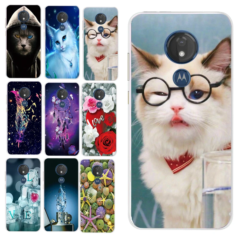 Cool Cat Animal Case Cover for Motorola Moto G7 Power Play Plus P30 Note Z3 E5 G6 Housing Shell Phone Bag | Мобильные телефоны и