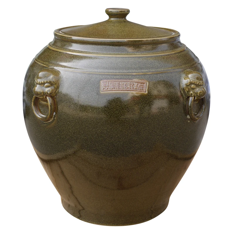 

Jingdezhen tea dust color glazed ceramic jar storage jar storage bottles