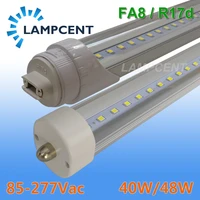 6 12pack 8ft 2 4m 40w 48w led tube light single pin fa8 rotated base r17dho lamp f96 t8 t12 retrofit fluorescent bulb