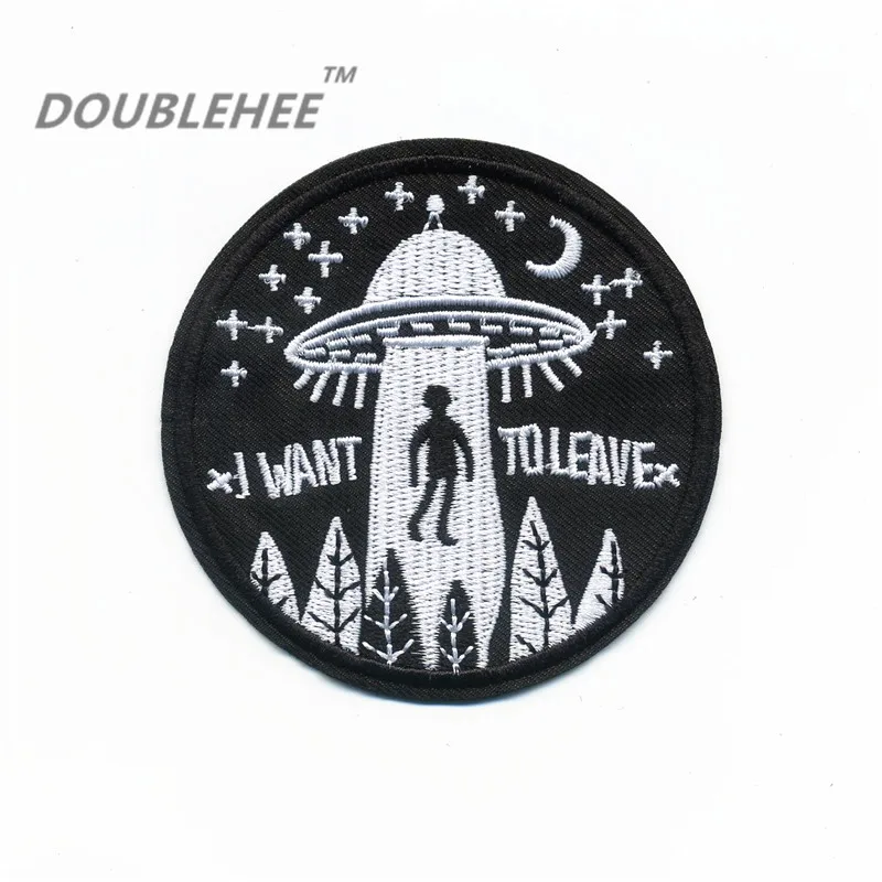 DOUBLEHEE 8 см * 7 вышитое железо на нашивках белая линия я хочу оставить пространство