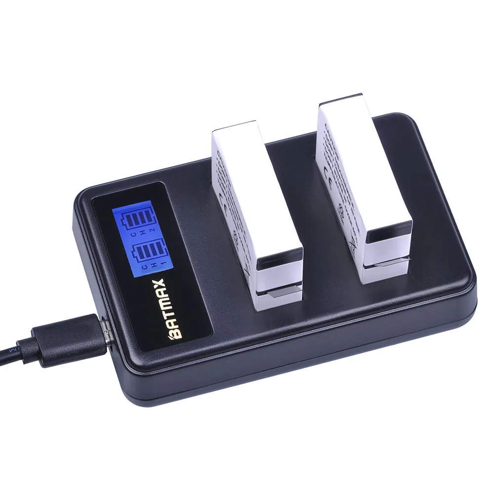 Аккумулятор Batmax для Gopro Hero 4 и зарядное устройство с двумя USB портами ЖК