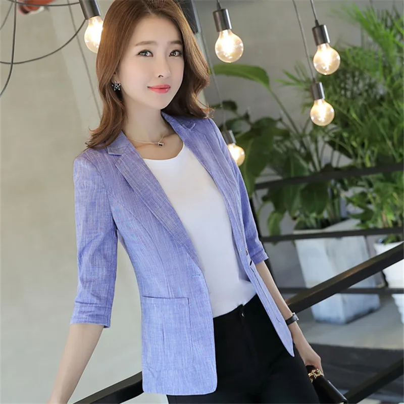 Женский офисный пиджак с одной пряжкой весна лето 2020|jacket office|small suitblazer jacket |
