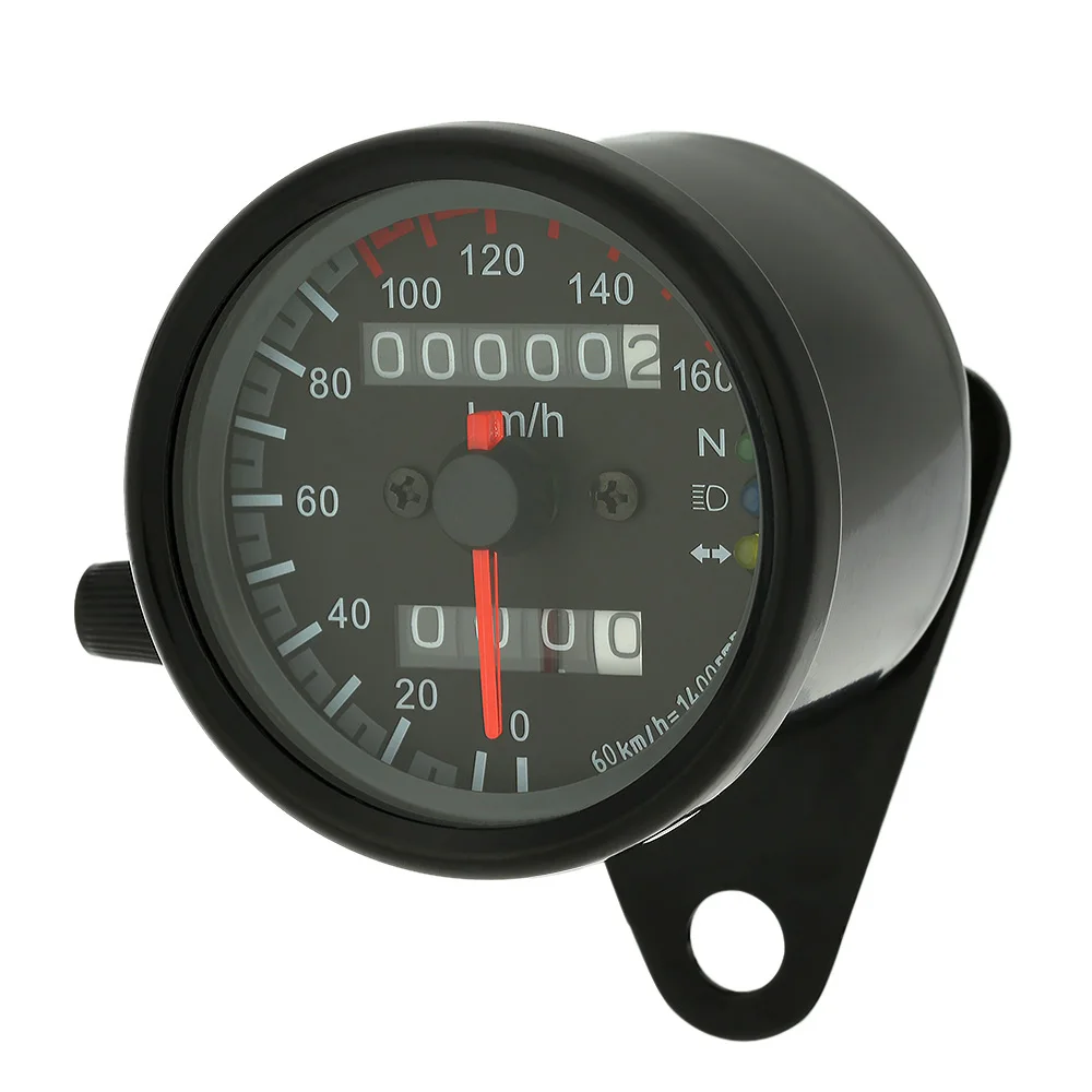 KKMOON 12V мотоцикл светодиодный сигнал Ретро 13000 RPM тахометр км/ч Спидометр двойной