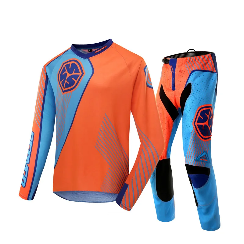 Jerseys Pants Orange Одежда для мотоциклистов, Джерси, штаны, куртка для мотокросса, мужская рубашка, Спортивная, велосипедная, гоночная, профессиональная, для мотокросса, для езды на велосипеде - Цвет: Jerseys Pants Orange