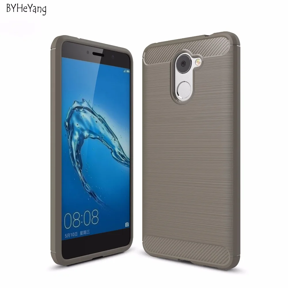 BYHeYang для Huawei Y7 Prime чехол ультра тонкий из углеродного волокна устойчивый к