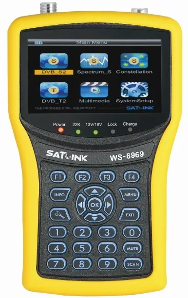 Satlink WS 6960 ws 4 3 дюймов HD дисплей DVB S & S2 MPEG4 satlink спутниковый Finder метр Бесплатная